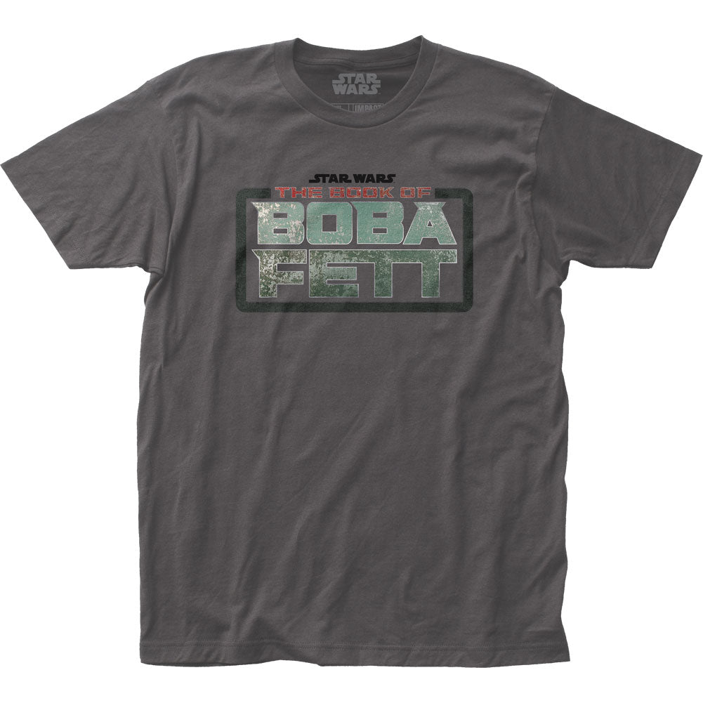 Star Wars The Book of Boba Fett Throne Mens T Shirt Charcoal