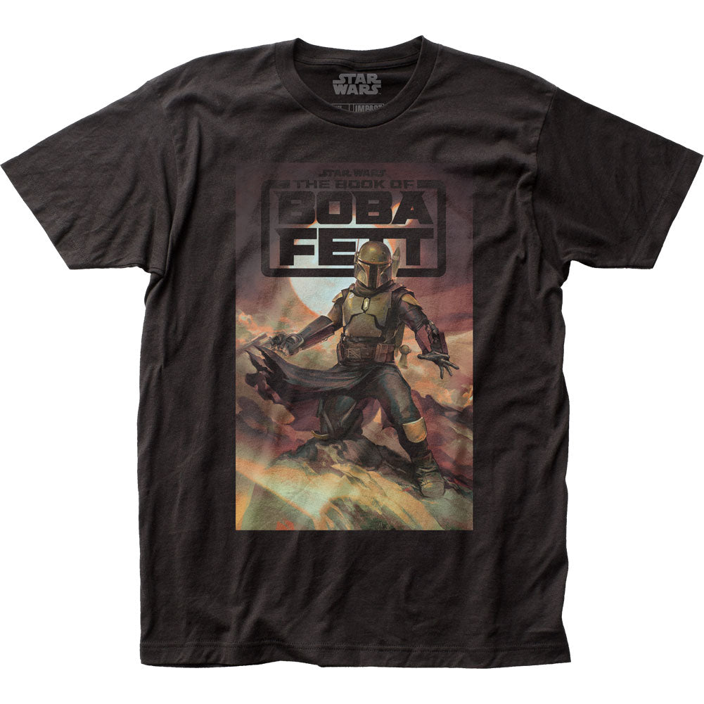 Star Wars The Book of Boba Fett Painting Mens T Shirt Black