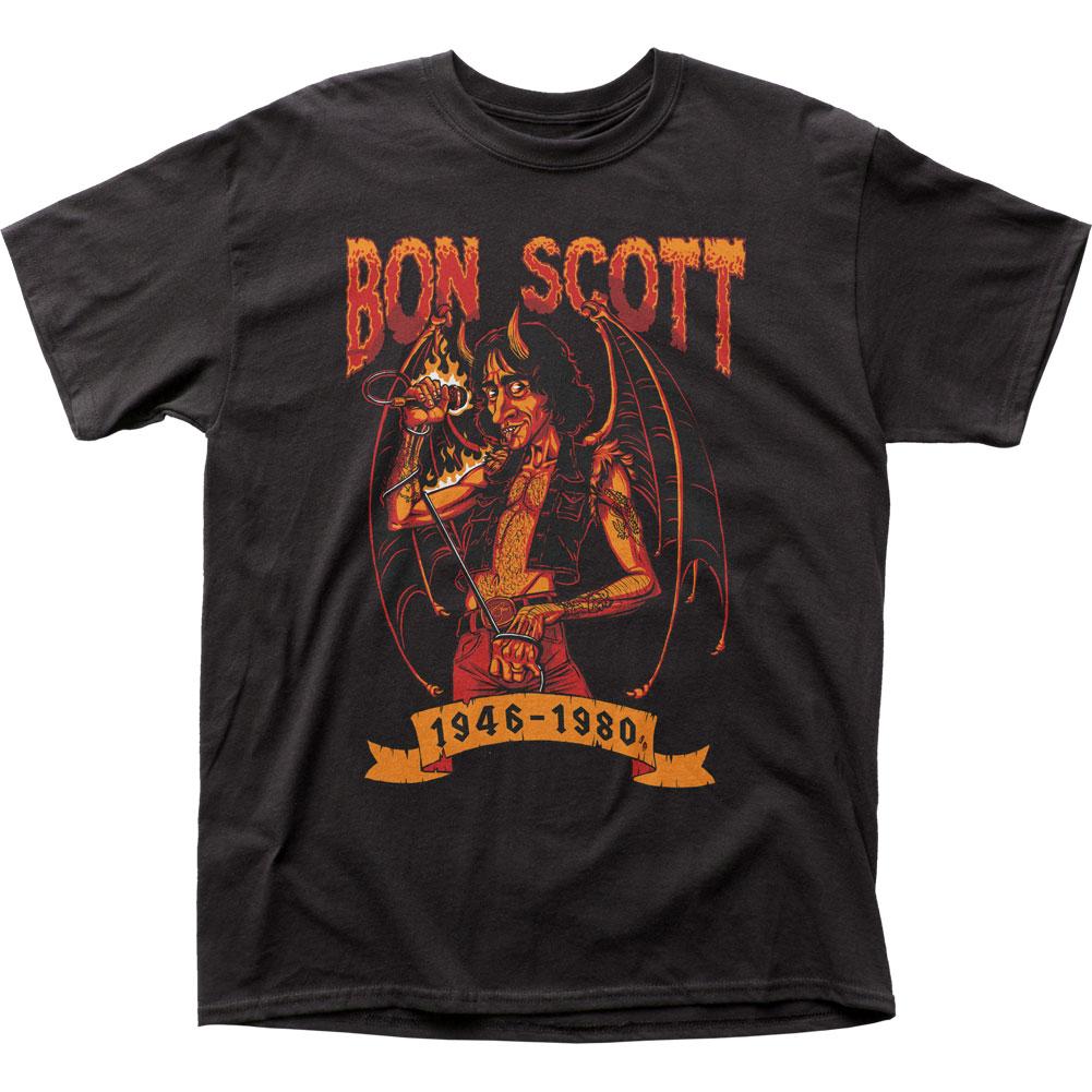 Bon Scott Diablo Bon Mens T Shirt Black