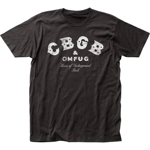 CBGB Distressed Mens T Shirt Black