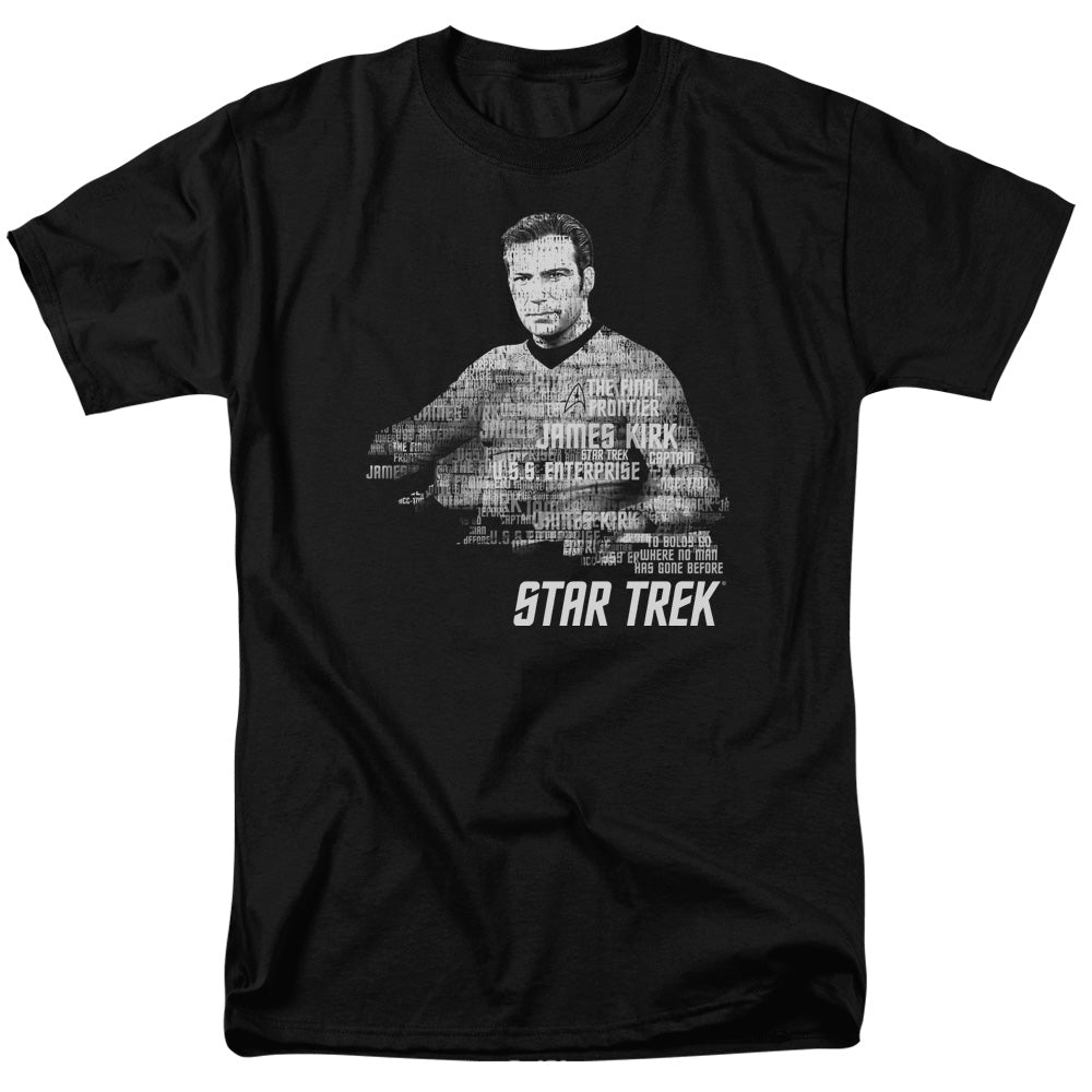 Star Trek Kirk Words Mens T Shirt Black