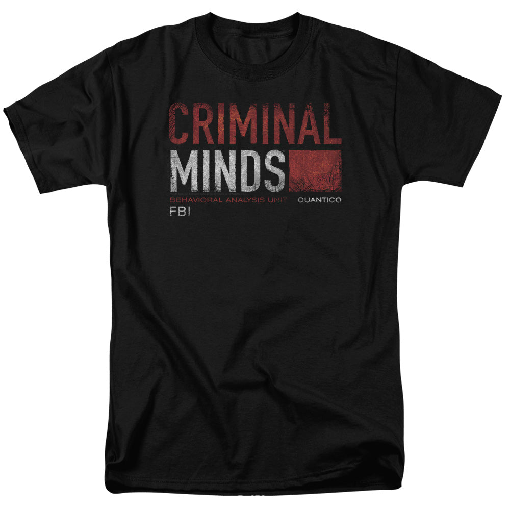 Criminal Minds Title Card Mens T Shirt Black