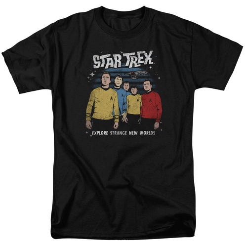 Star Trek Stange New World Mens T Shirt Black