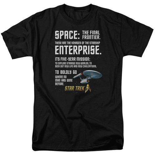 Star Trek Intro Mens T Shirt Black