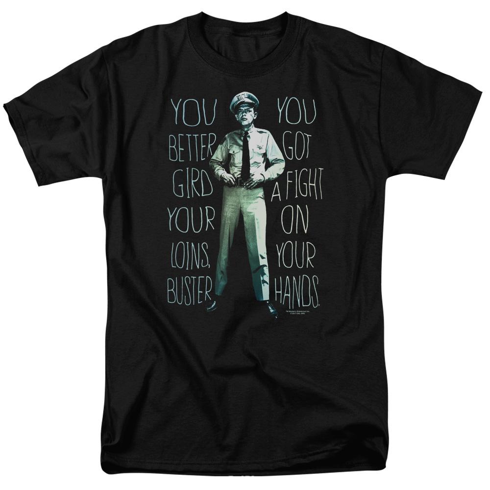 Andy Griffith Show Fight Mens T Shirt Black
