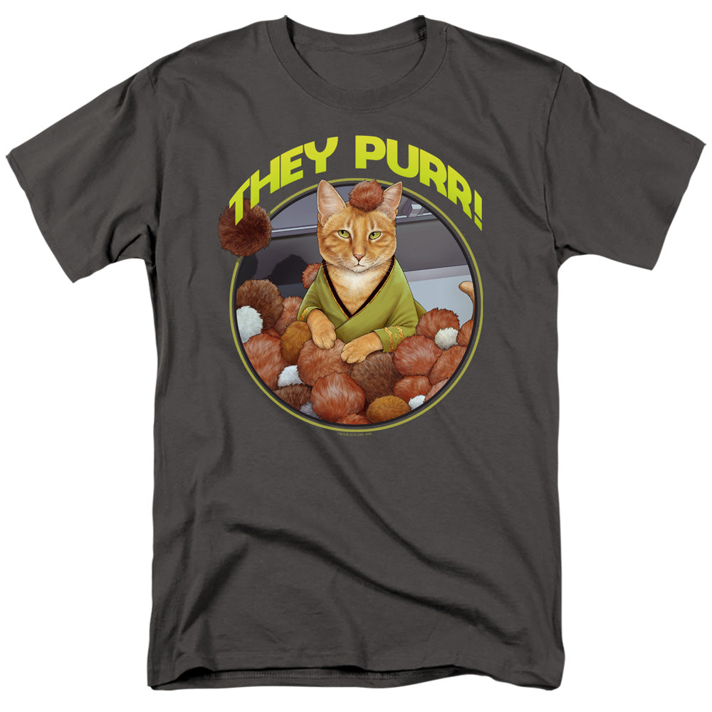 Star Trek the Purr Mens T Shirt Charcoal