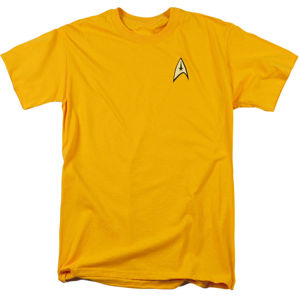 Star Trek Command Uniform Mens T Shirt Gold