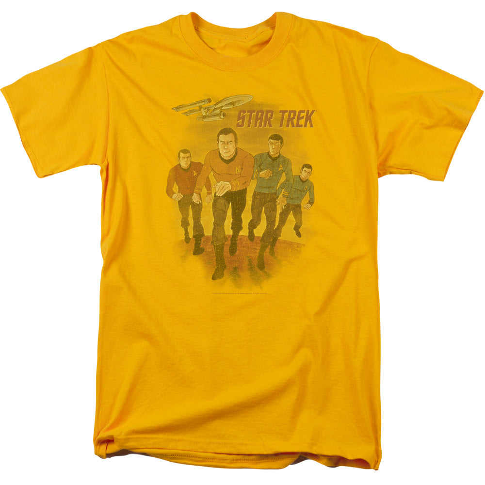 Star Trek Animated Mens T Shirt Gold