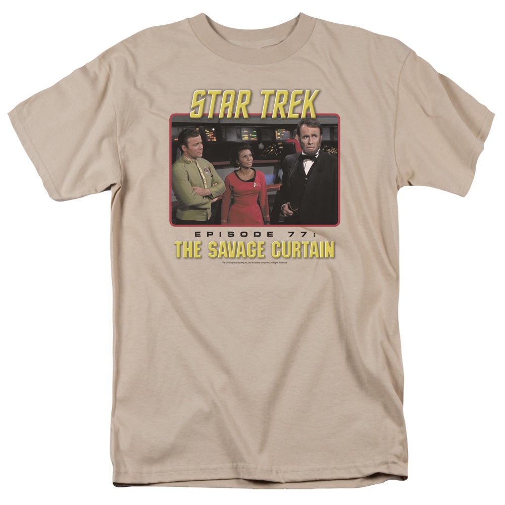 Star Trek the Savage Curtain Mens T Shirt Sand