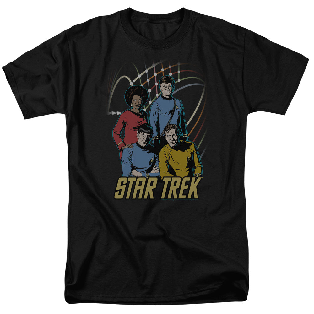 Star Trek Warp Factor 4 Mens T Shirt Black