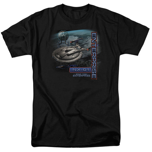 Star Trek Enterprise Nx 01 Mens T Shirt Black