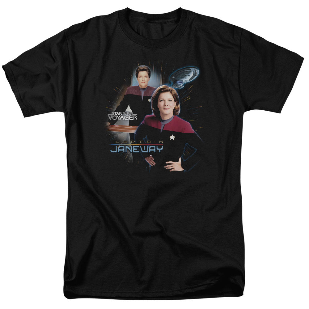 Star Trek Captain Janeway Mens T Shirt Black