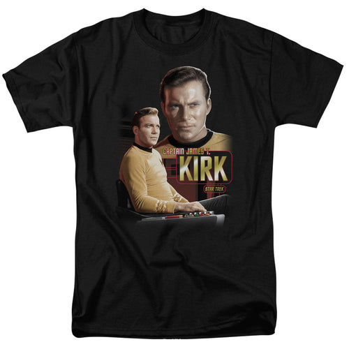 Star Trek Captain Kirk Mens T Shirt Black