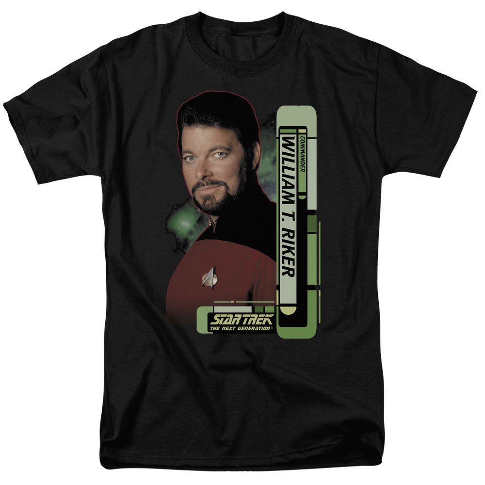 Star Trek Riker Mens T Shirt Black