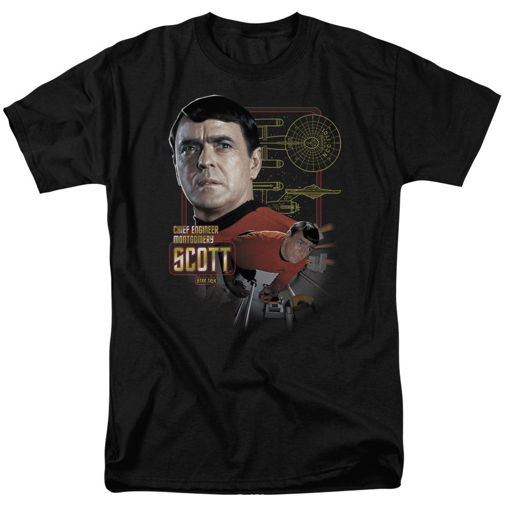 Star Trek Chief Engineer Scott Mens T Shirt Black