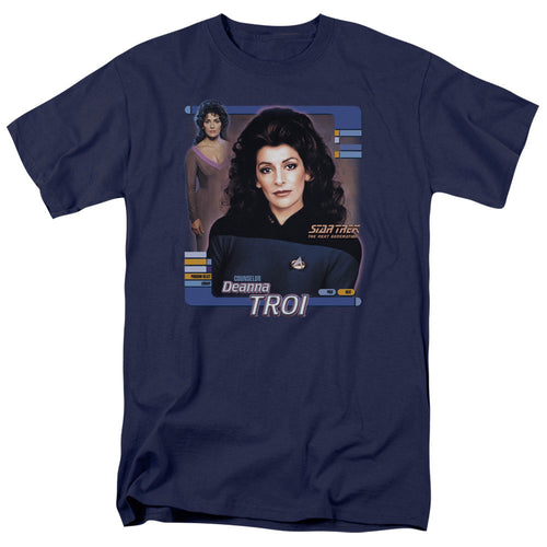 Star Trek Deanna Troi Mens T Shirt Navy