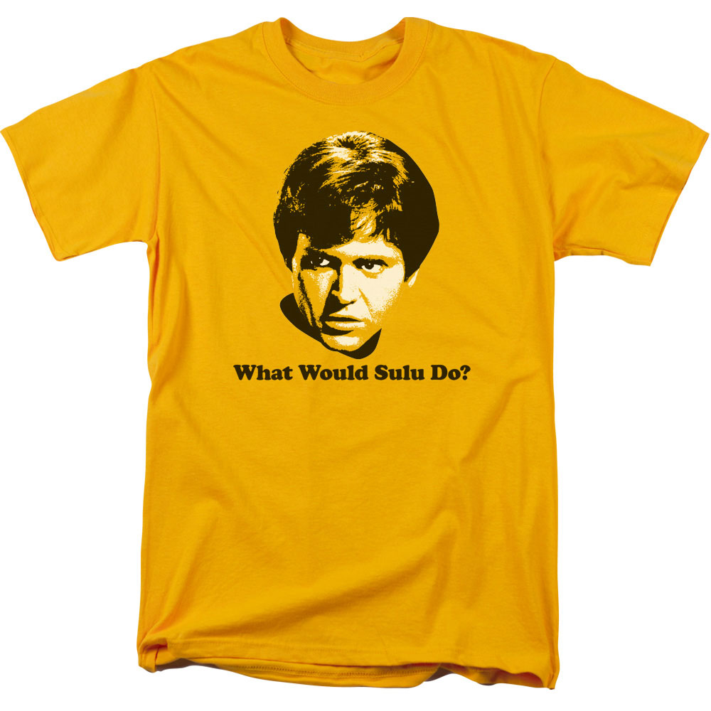 Star Trek What Would Sulu Do Mens T Shirt Gold