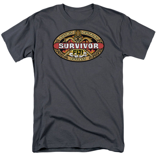 Survivor Fiji Mens T Shirt Charcoal