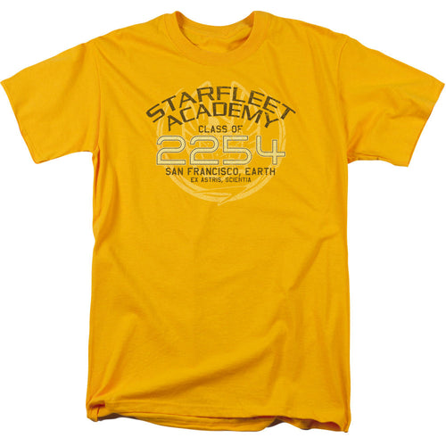 Star Trek Kirk Graduation Mens T Shirt Gold