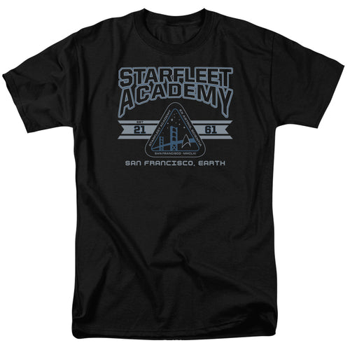 Star Trek Starfleet Academy Earth Mens T Shirt Black