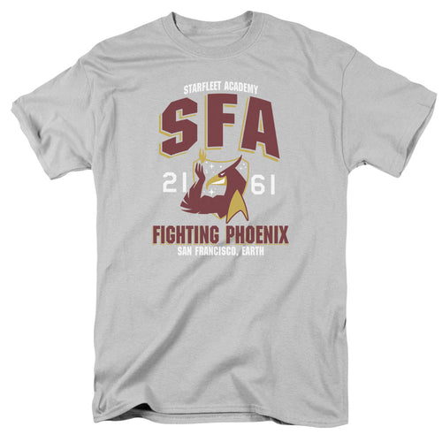 Star Trek Sfa Fighting Phoenix Mens T Shirt Silver