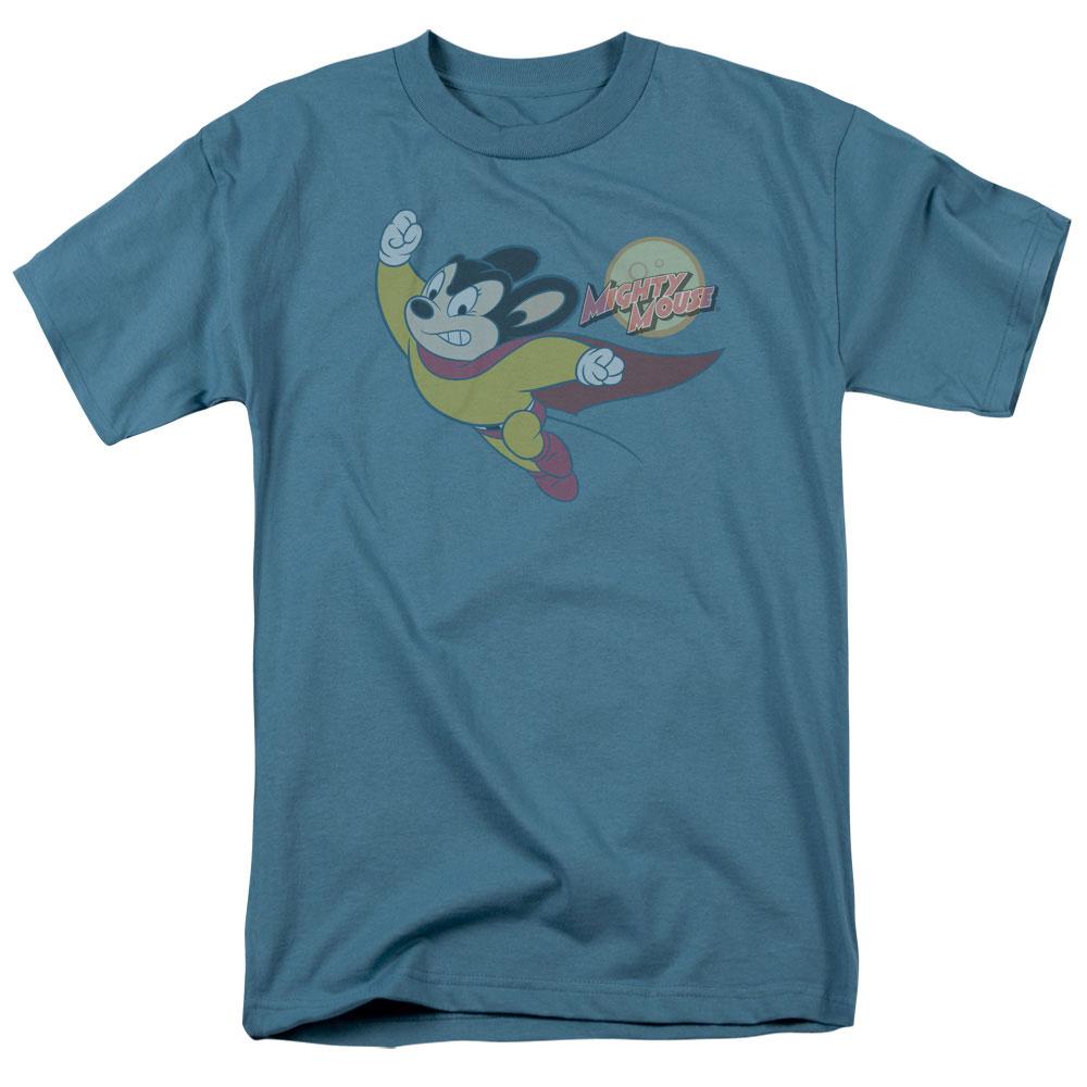 Mighty Mouse to the Sky Mens T Shirt Slate