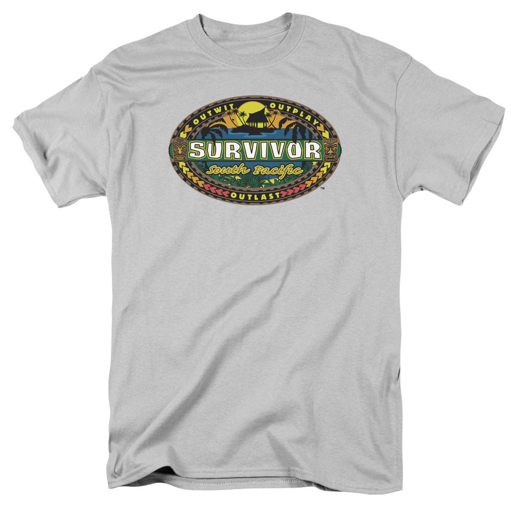 Survivor South Pacific Mens T Shirt Silver