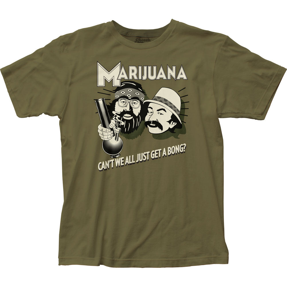 Cheech & Chong Get A Bong Mens T Shirt Military Green