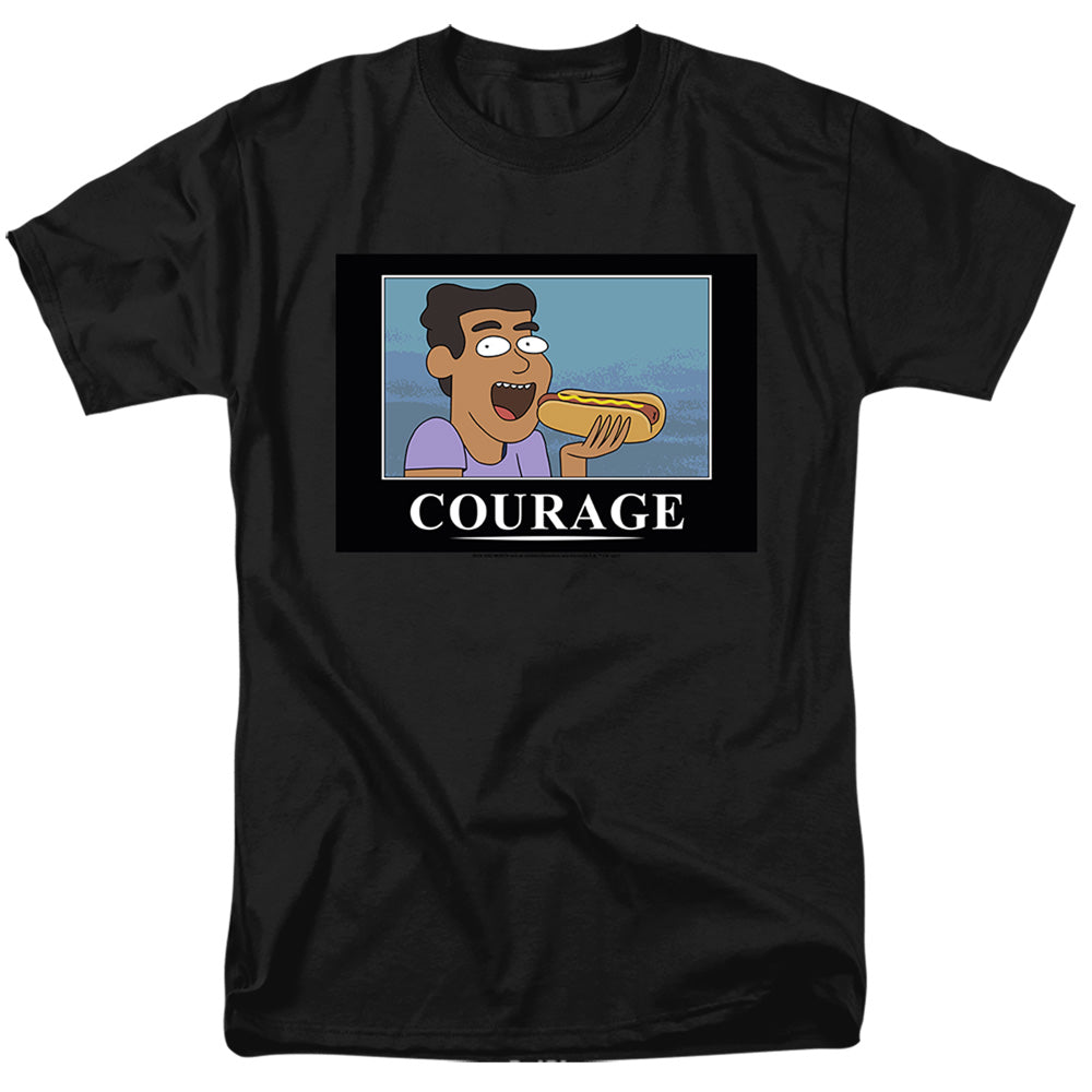 Rick And Morty Courage Poster Mens T Shirt Black