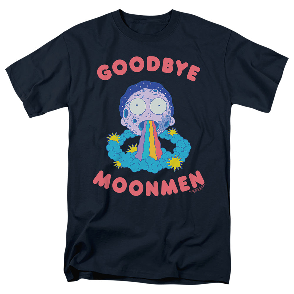 Rick And Morty Goodbye Moonmen Mens T Shirt Navy