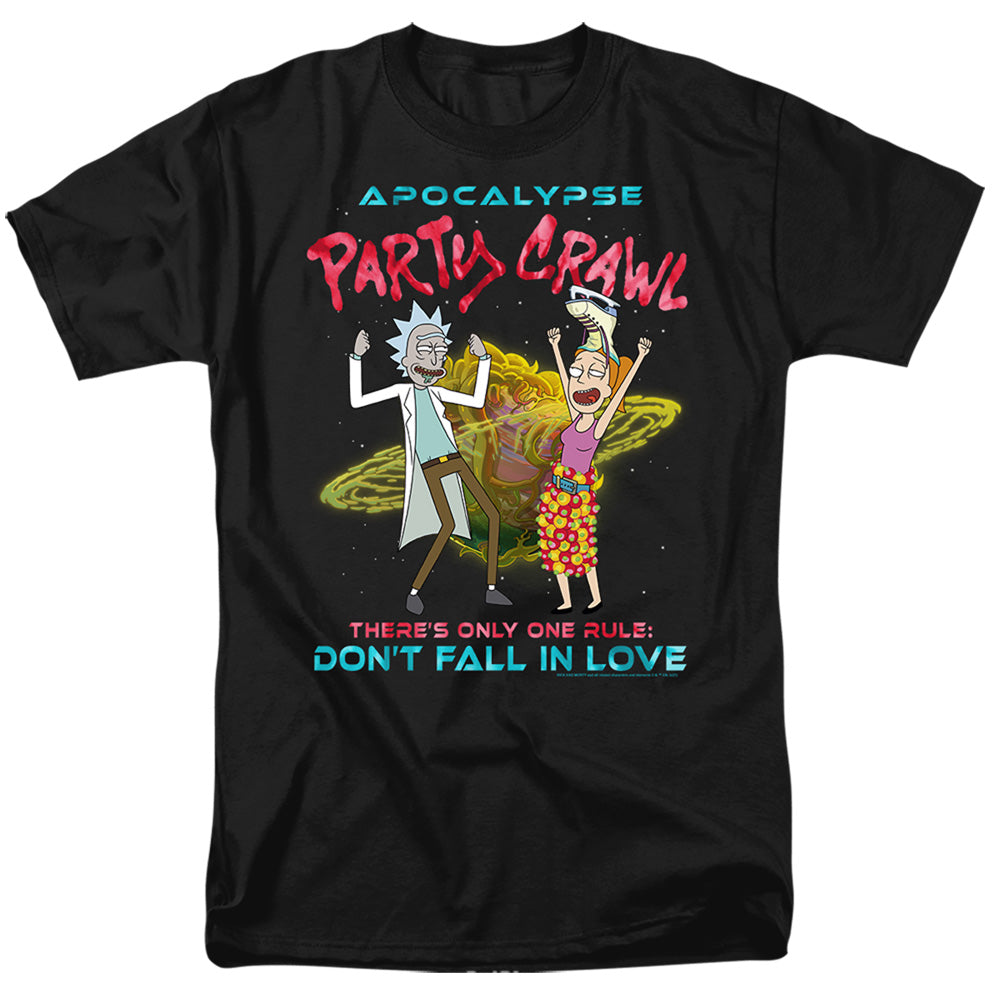 Rick And Morty Apocalypse Party Crawl Mens T Shirt Black