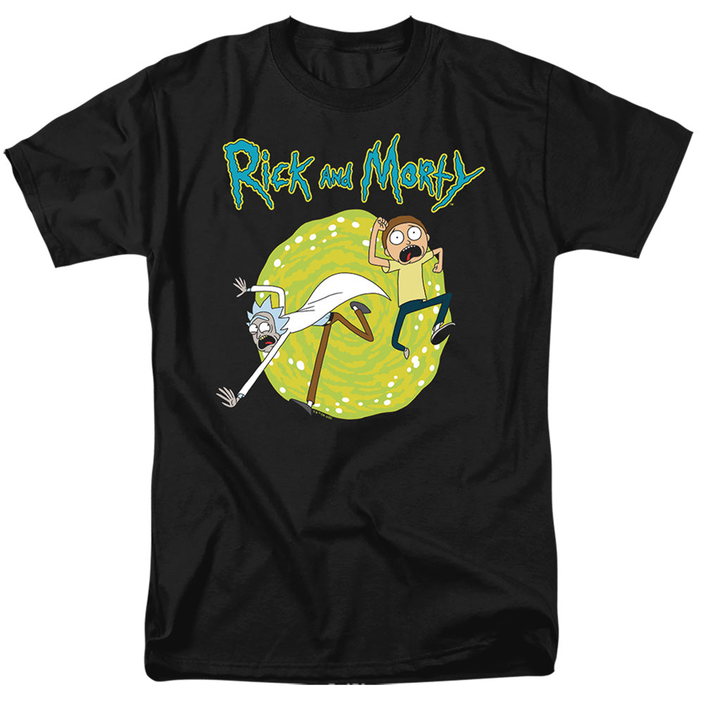 Rick And Morty Portal Mens T Shirt Black