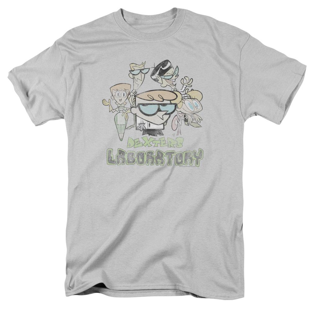 Dexters Laboratory Vintage Cast Mens T Shirt Silver