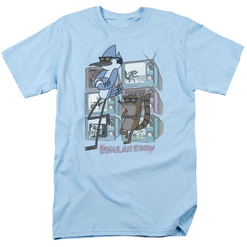 Regular Show Tv Too Cool Mens T Shirt Light Blue