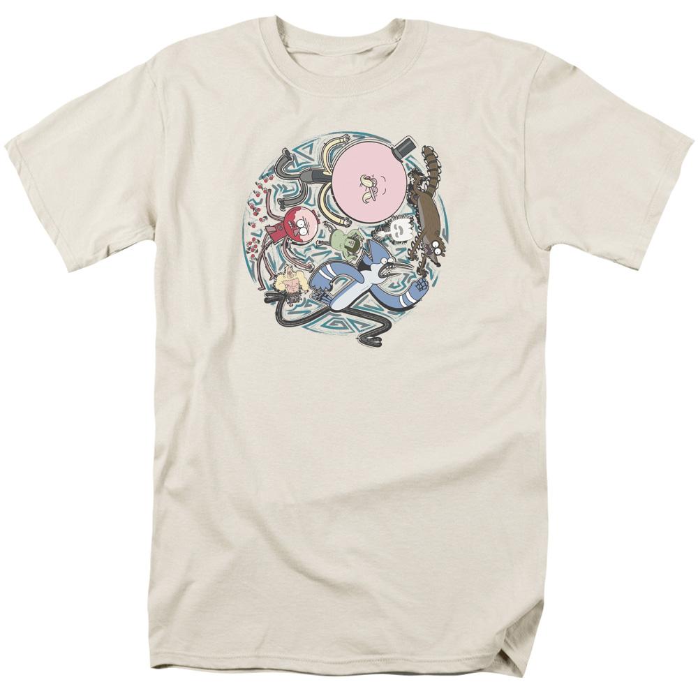 Regular Show Strange Circle Mens T Shirt Cream