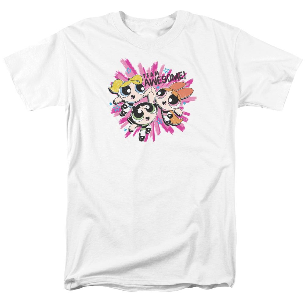 Powerpuff Girls Team Awesome Mens T Shirt White