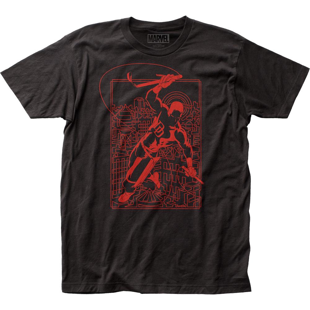 Daredevil Line Art Mens T Shirt Black