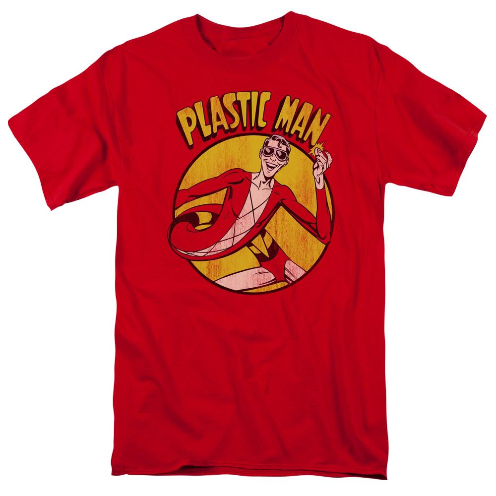 DC Comics Plastic Man Mens T Shirt Red