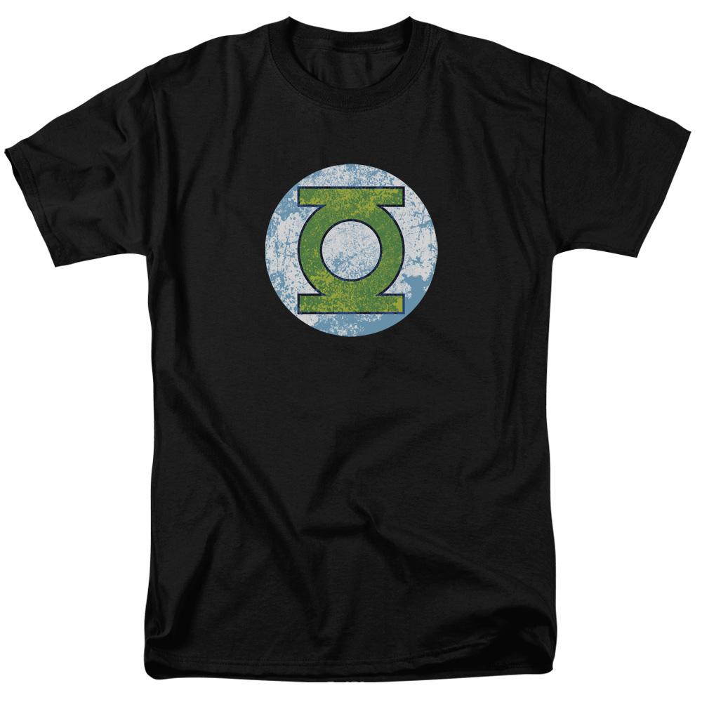 DC Comics Green Lantern Neon Distress Logo Mens T Shirt Black