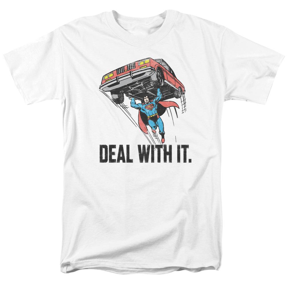 DC Comics Deal With It Mens T Shirt White