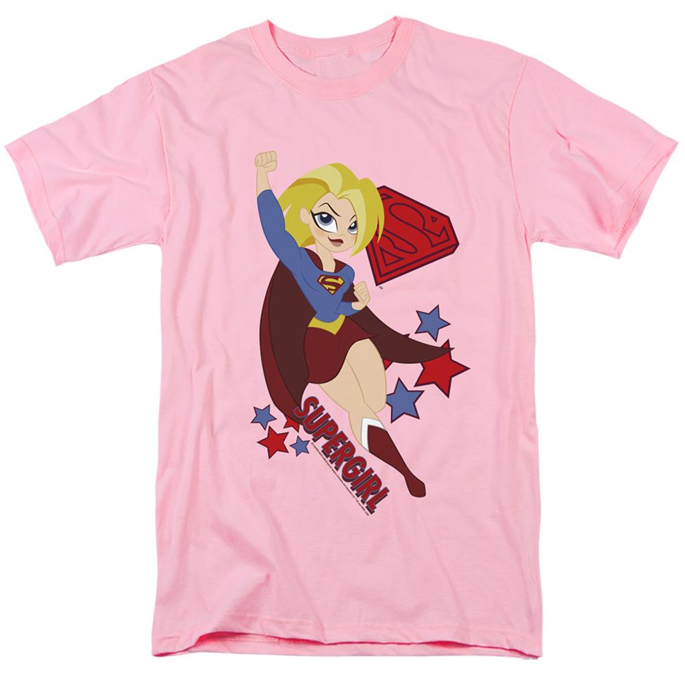 DC Superhero Girls Supergirl Mens T Shirt Pink