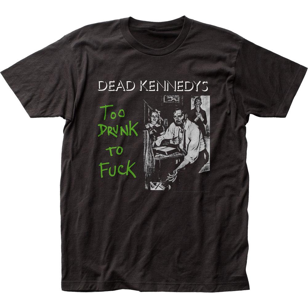 Dead Kennedys Too Drunk Mens T Shirt Black