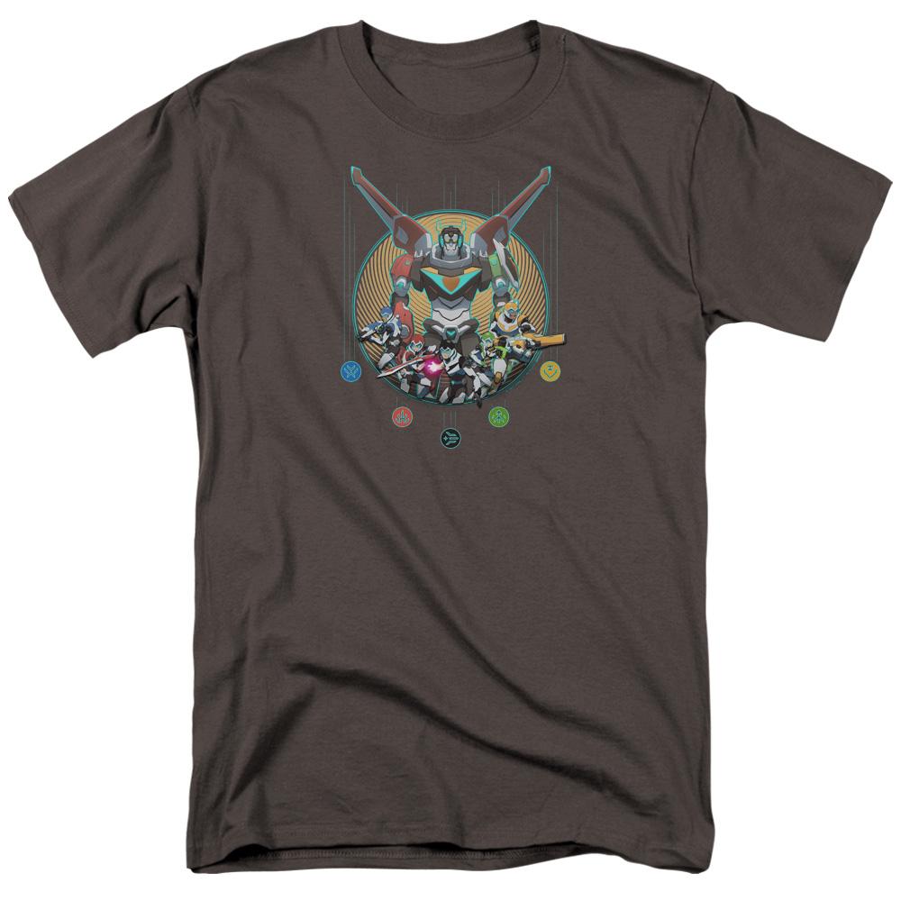 Voltron Assemble Mens T Shirt Charcoal