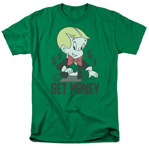 Richie Rich Get Money Mens T Shirt Kelly Green