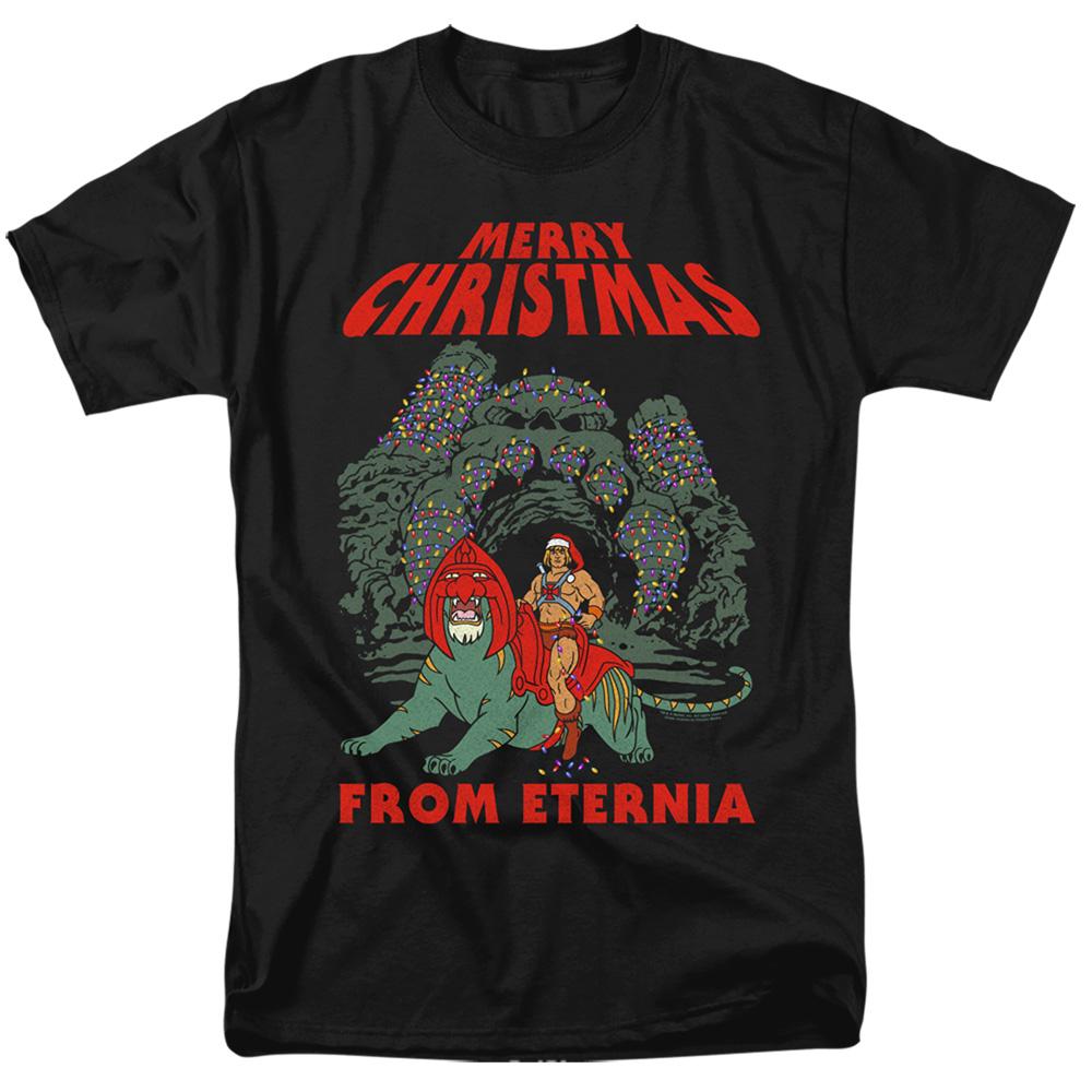 Masters of the Universe Eternia Christmas Mens T Shirt Black
