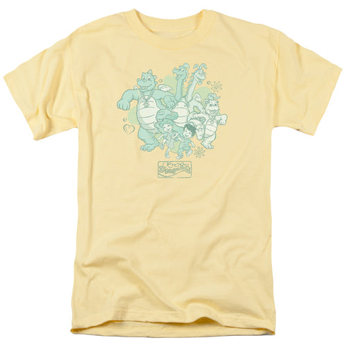 Dragon Tales Group Celebration Mens T Shirt Banana