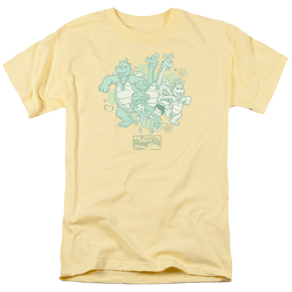 Dragon Tales Group Celebration Mens T Shirt Banana