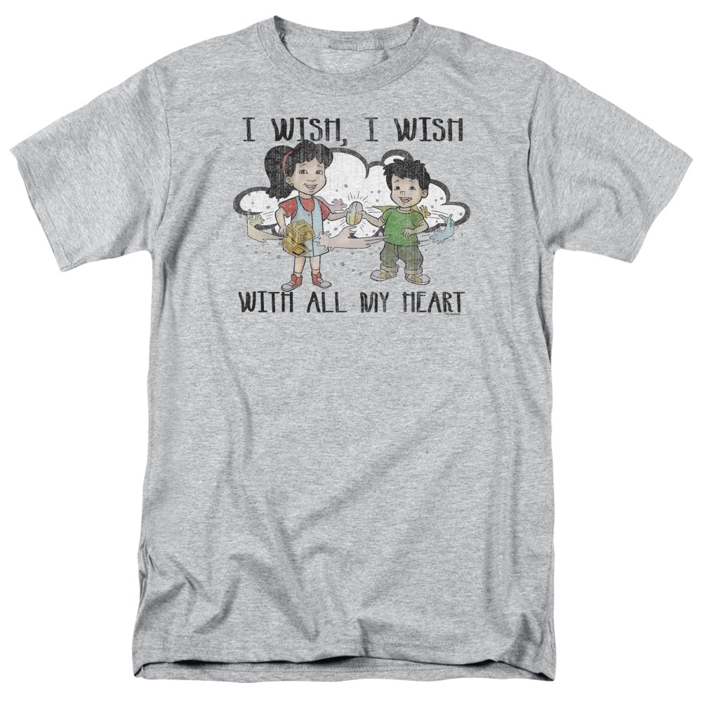 Dragon Tales I Wish With All My Heart Mens T Shirt Athletic Heather