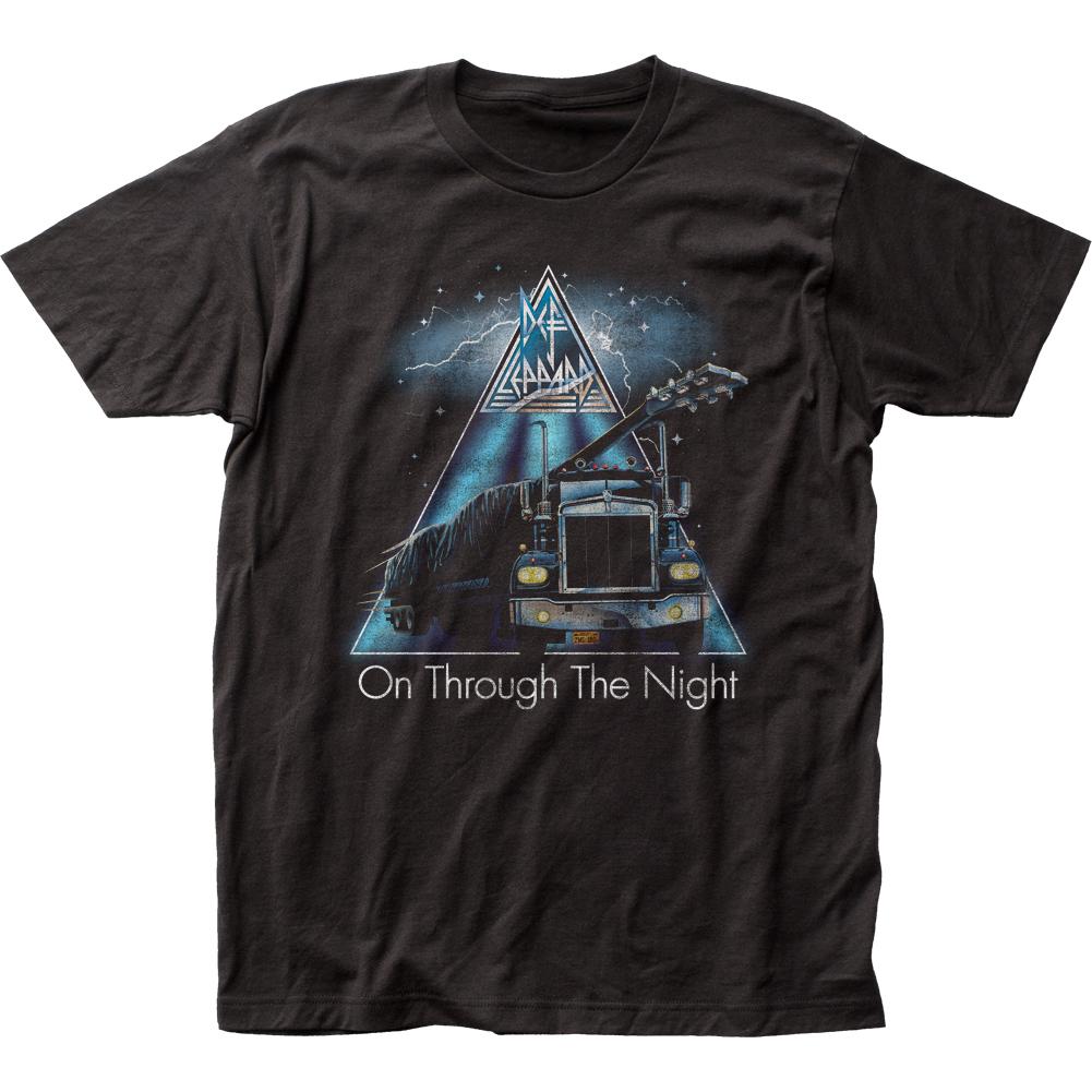 Def Leppard On Through The Night Mens T Shirt Black