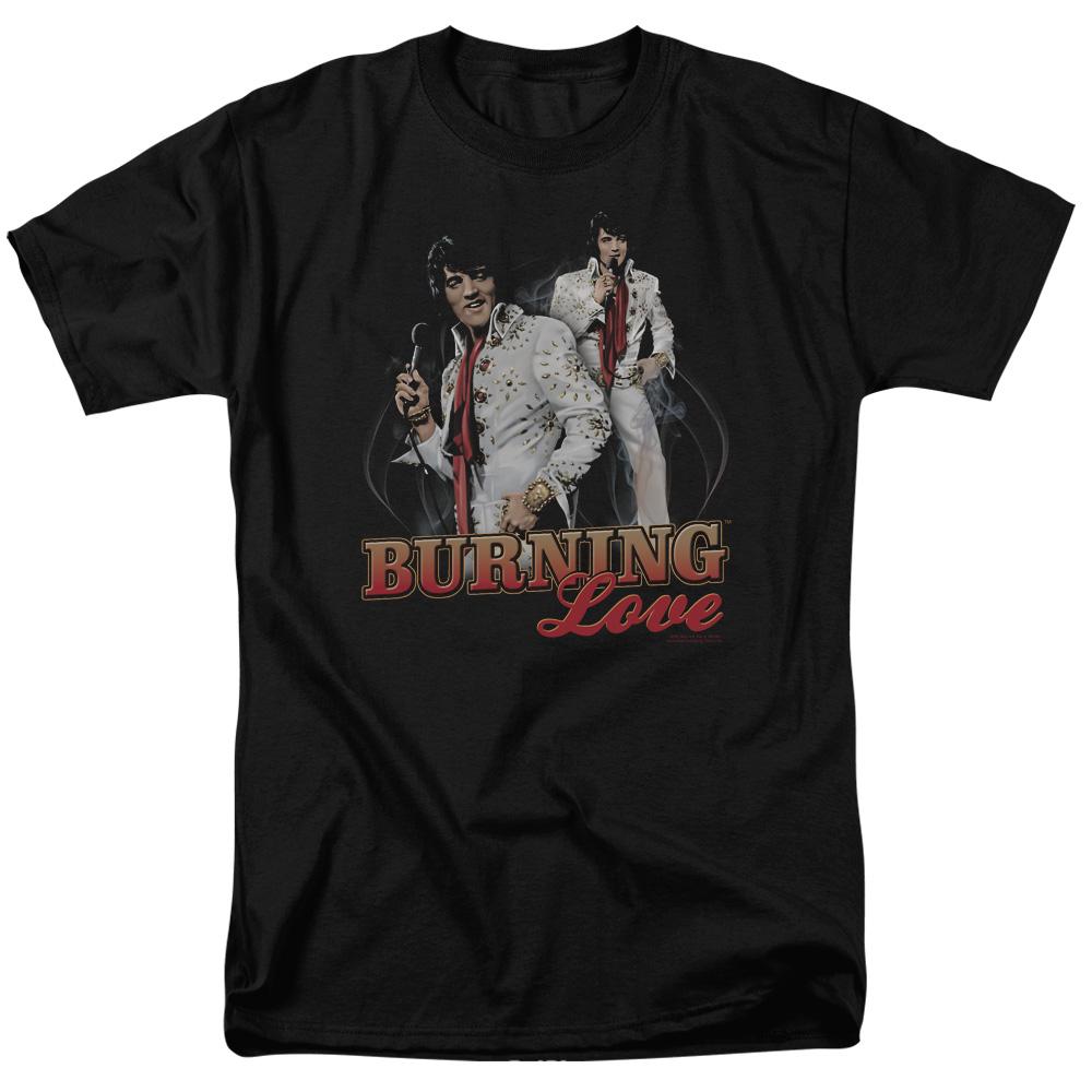 Elvis Presley Burning Love Mens T Shirt Black